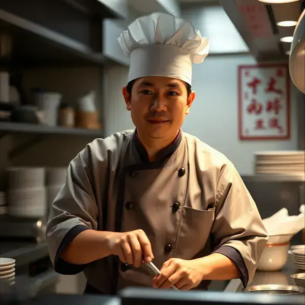 店主と料理の様子