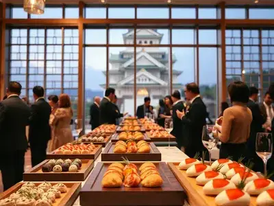 大阪城での立食パーティ