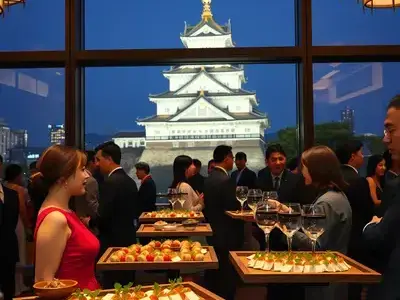 大阪城での立食パーティ